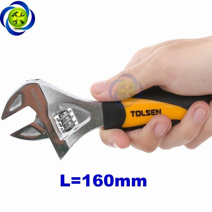 Mỏ lết mini Tolsen 15280 cán bọc nhựa chiều dài 165mm