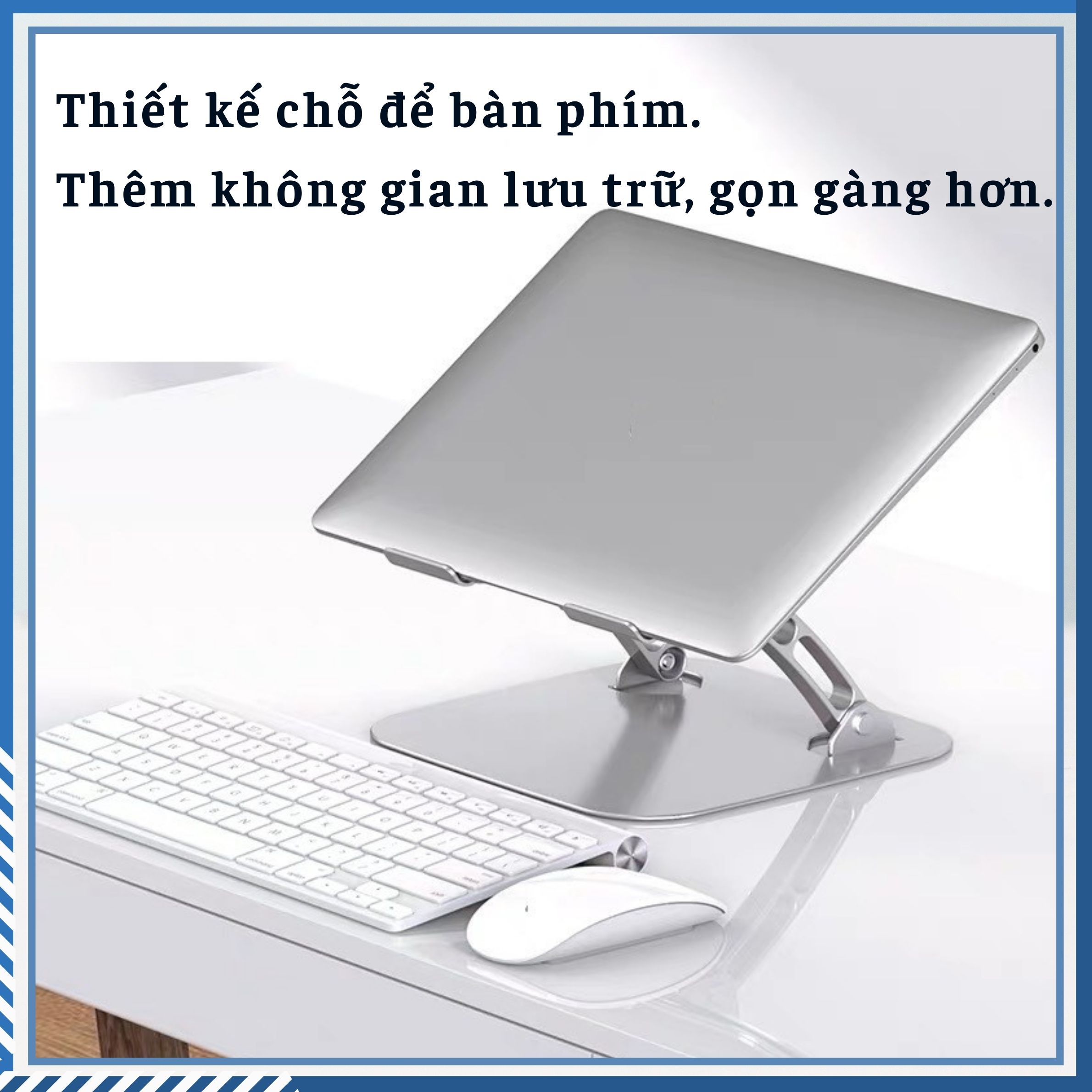 Giá Đỡ Laptop Hợp Kim Nhôm Cao Cấp, Hỗ Trợ Tản Nhiệt, Chống Trơn Trượt Tiện Lợi Dành Cho Laptop 10-17inch