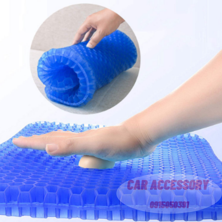 Đệm gel xe hơi đa chức năng đệm đá tổ ong đệm mát đệm mùa hè thoáng khí đệm ghế văn phòng