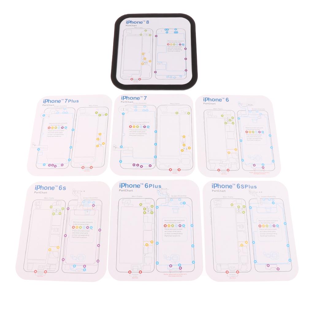 Magnetic Screws Pad Chart Mat Repair Guide Tool Holder for iPhone X 8Plus 7Plus 6sPlus 6Plus 8 7 6s 6
