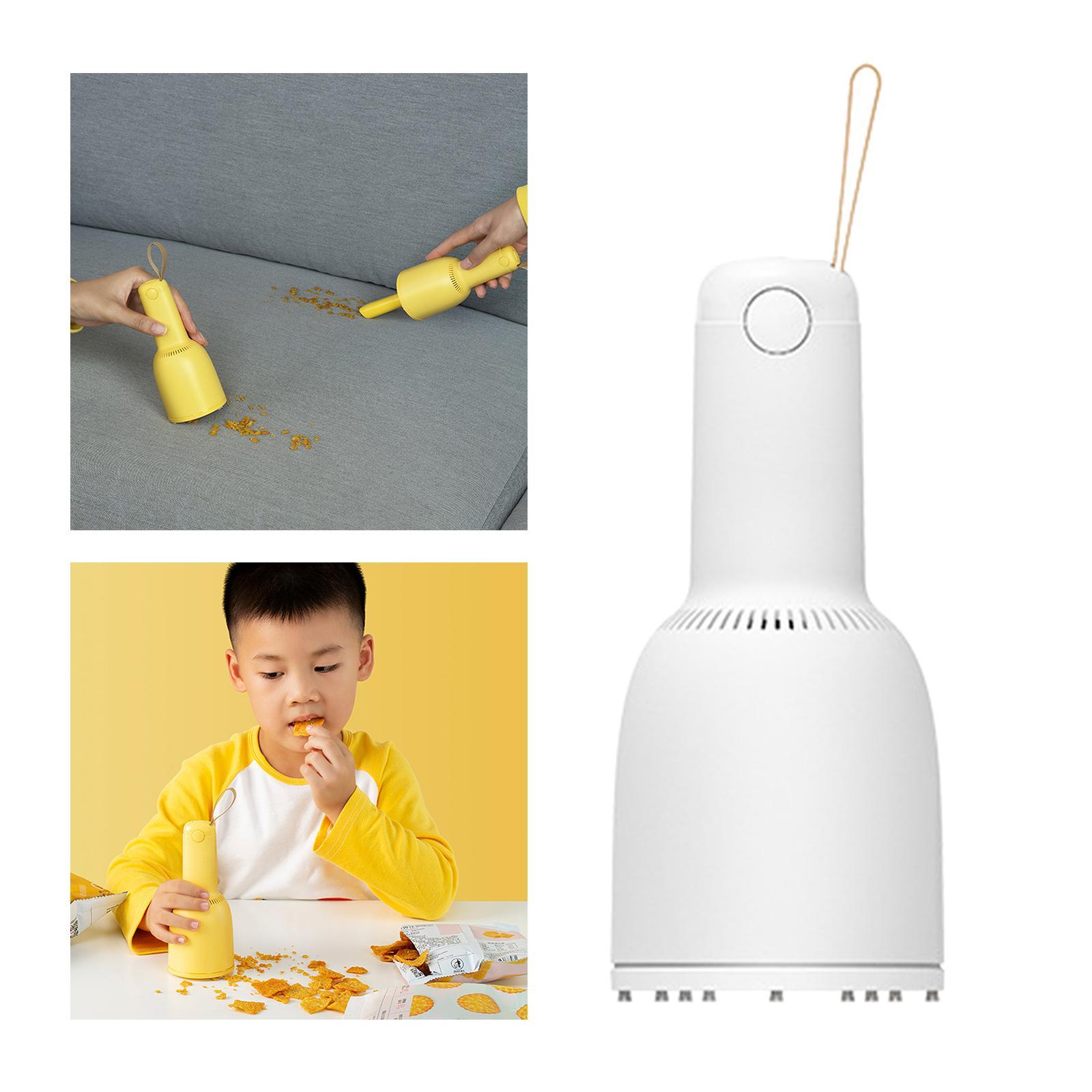 Portable Wireless Hand Held Desktop Vacuum Cleaner Computer Cleaning Hair White