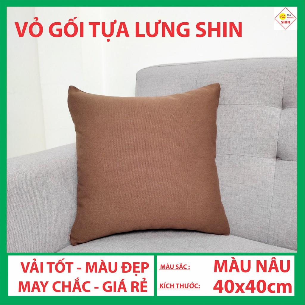 Vỏ gối tựa trang trí nhà cửa sofa 40x40cm nhiều màu giá rẻ