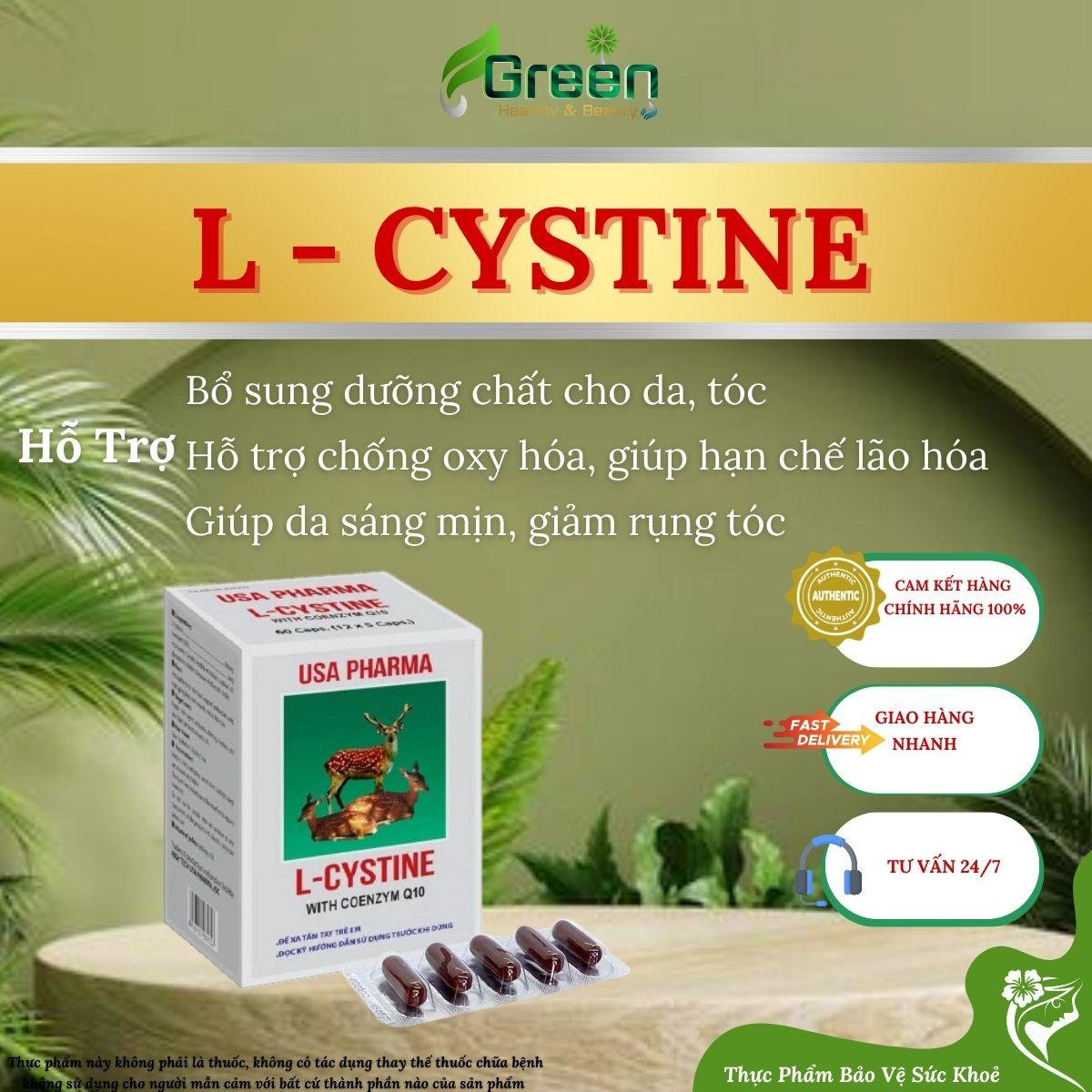 COMBO Sản phẩm viên uống đẹp da, khỏe tóc (L-cystine - Biotin - Vitamin E)