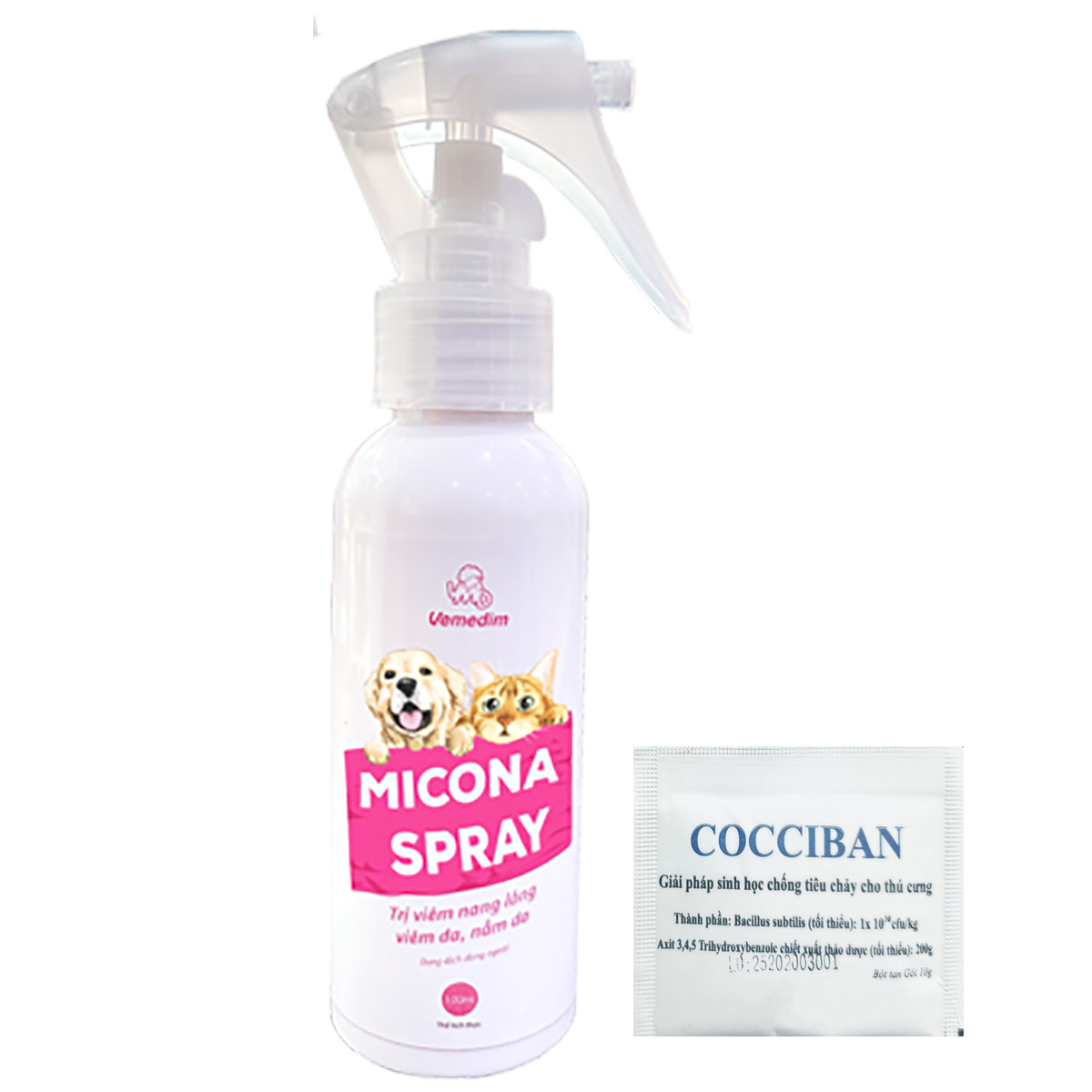 Chai xịt nấm chó mèo micona 100ml
