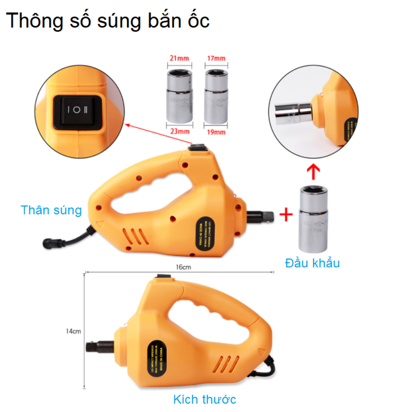 Bộ nâng kích gầm điện, kiêm máy bơm lốp và máy siết ốc ô tô đa năng 3 trong 1 ROGTZ TY-EJ06 - Hàng chính hãng, bảo hành 24 tháng