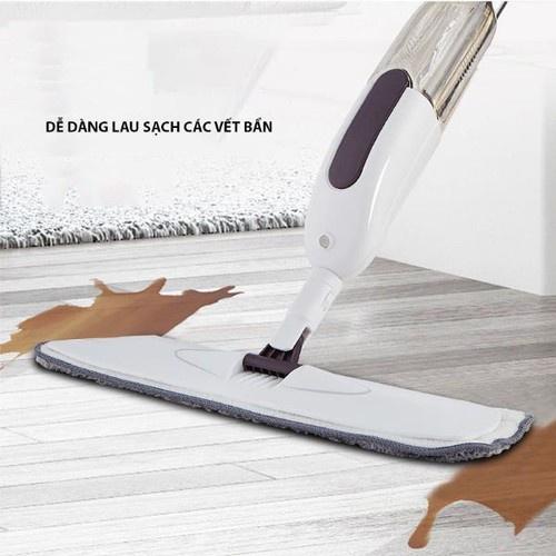 Cây Lau Nhà Phun Sương Thông Minh Xoay 360 Độ,Tay Cầm Inox Tiện Lợi Chắc Chắn