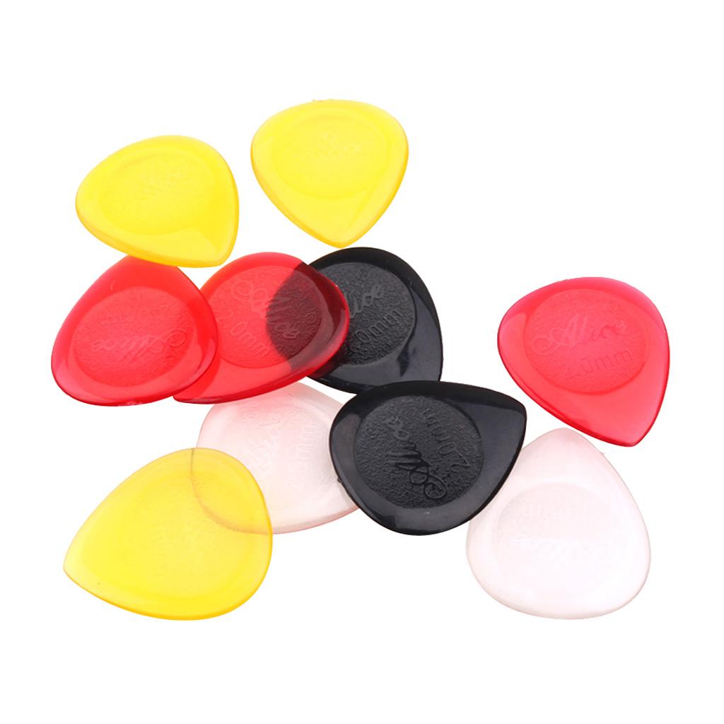 Portable Guitar Pick Plectrum Acoustic Guitar Water Drop Shaped, Pack of 10