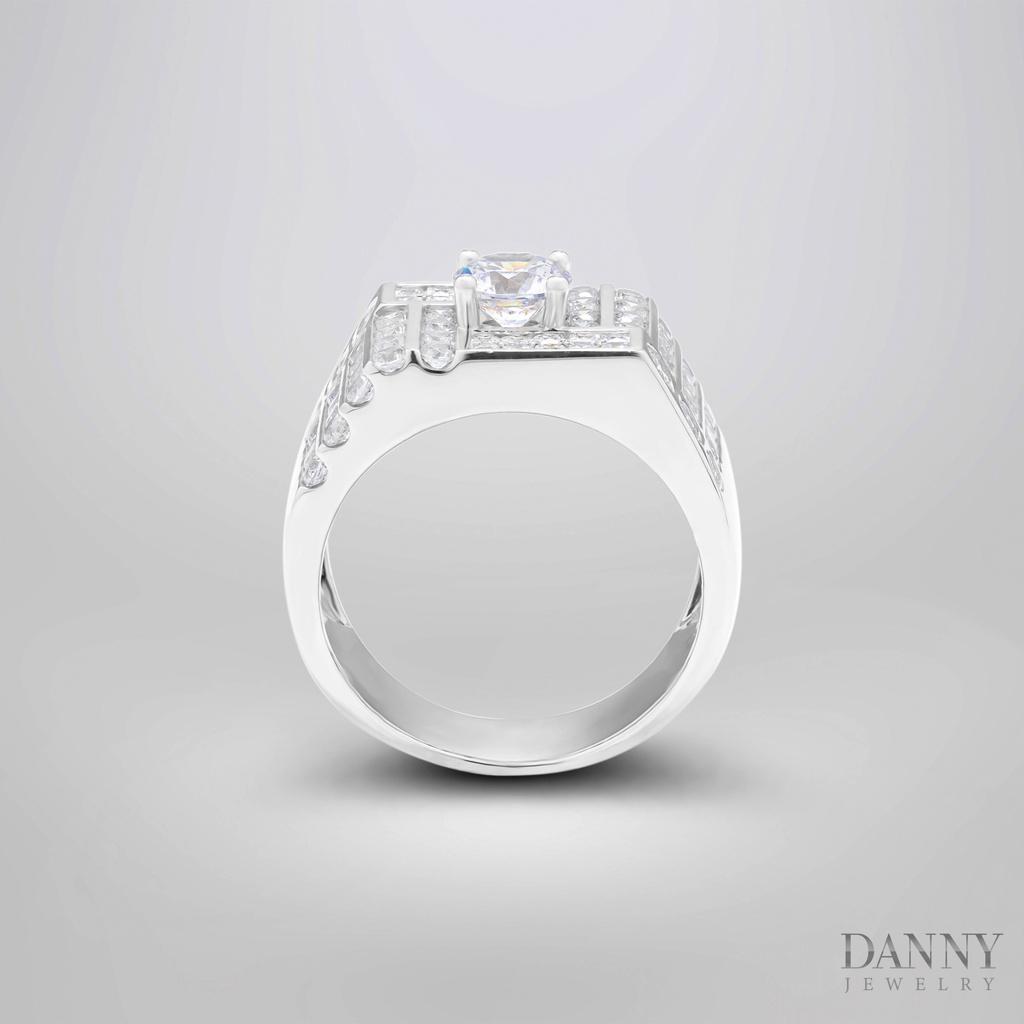 Nhẫn Nam Danny Jewelry Bạc 925 Đính Đá CZ Xi Rhodium NN4355