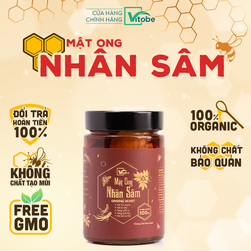 Mật Ong Nhân Sâm Vitobe - Hữu cơ 100%
