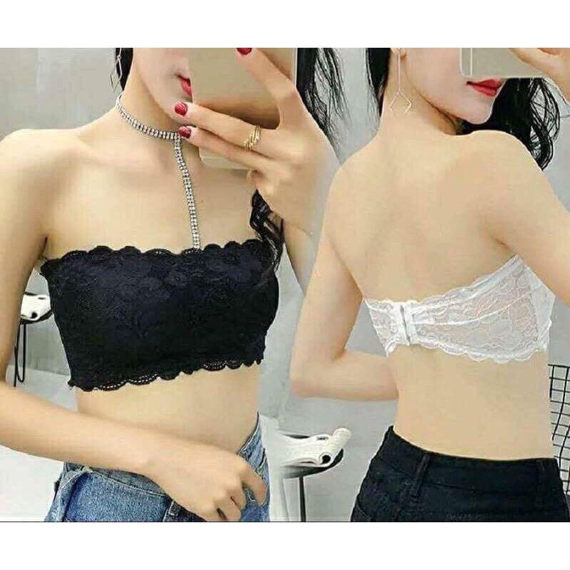 Áo Bra Ren Quây Không Dây Cài Khuy Sau