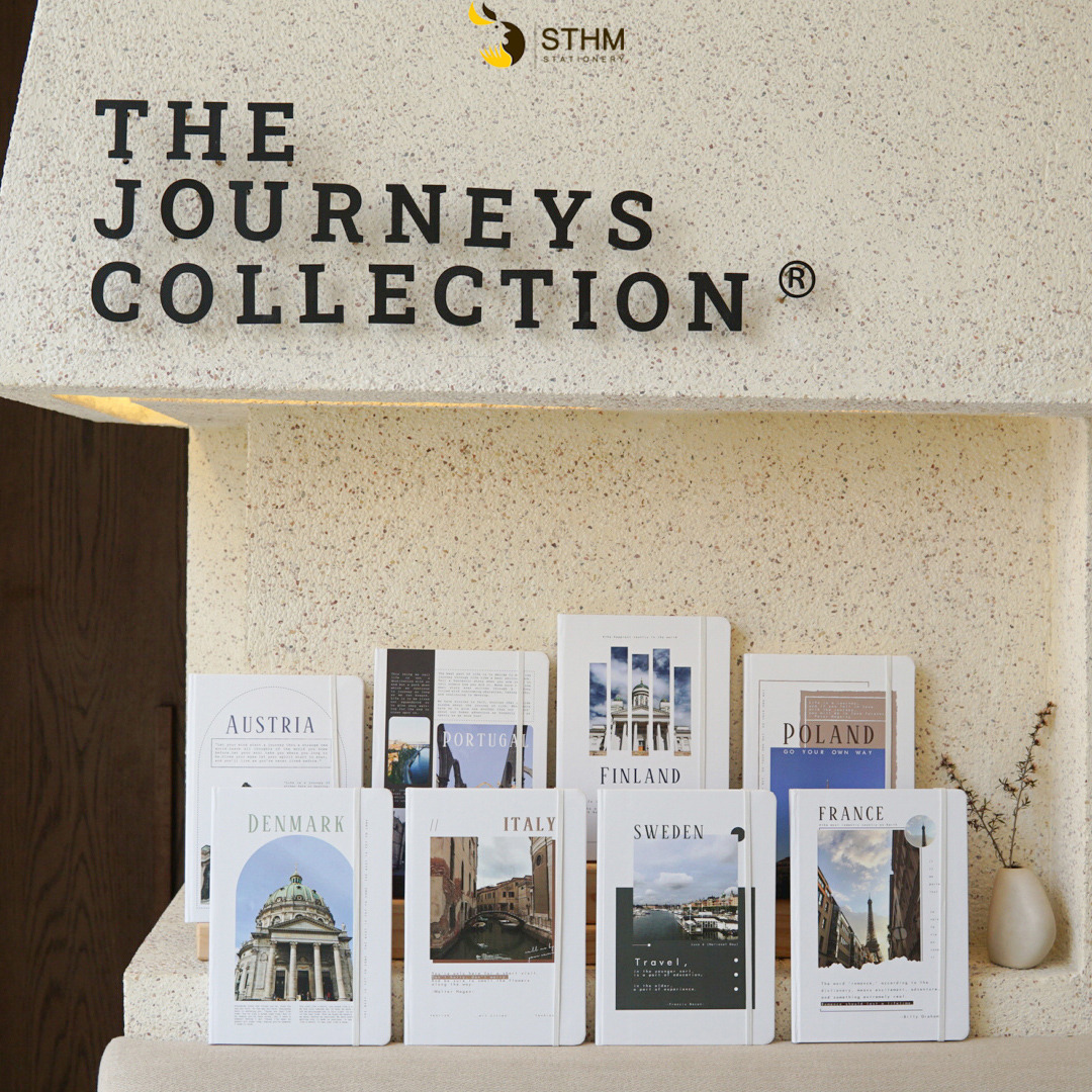 [STHM stationery] - The Journey notebook - EU collection - Sổ tay bìa cứng - Ruột kem 100gsm