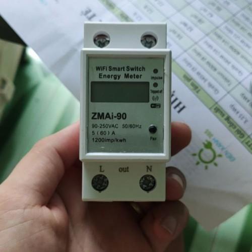 Công tơ điện tử WiFi bật tắt điện từ xa 60A TUYA