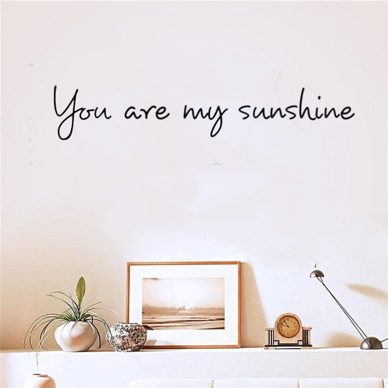 Decal dán tường chữ You are my sunshine sang trọng cao cấp