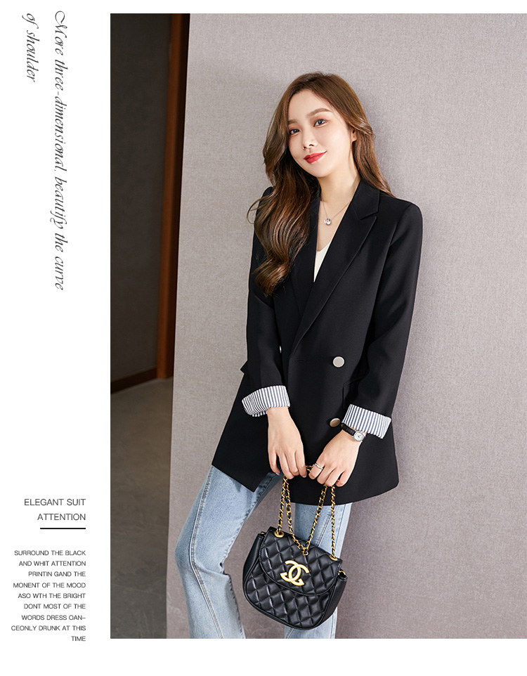 Áo khoác blazer nữ màu đen