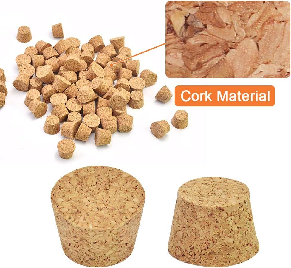 150 CÁI Nút bần tự nhiên Nút chặn hình côn nhỏ Nút chai rượu bằng gỗ Nút chai bia bằng gỗ để niêm phong chai và ống nghiệm có đường kính 12 mm