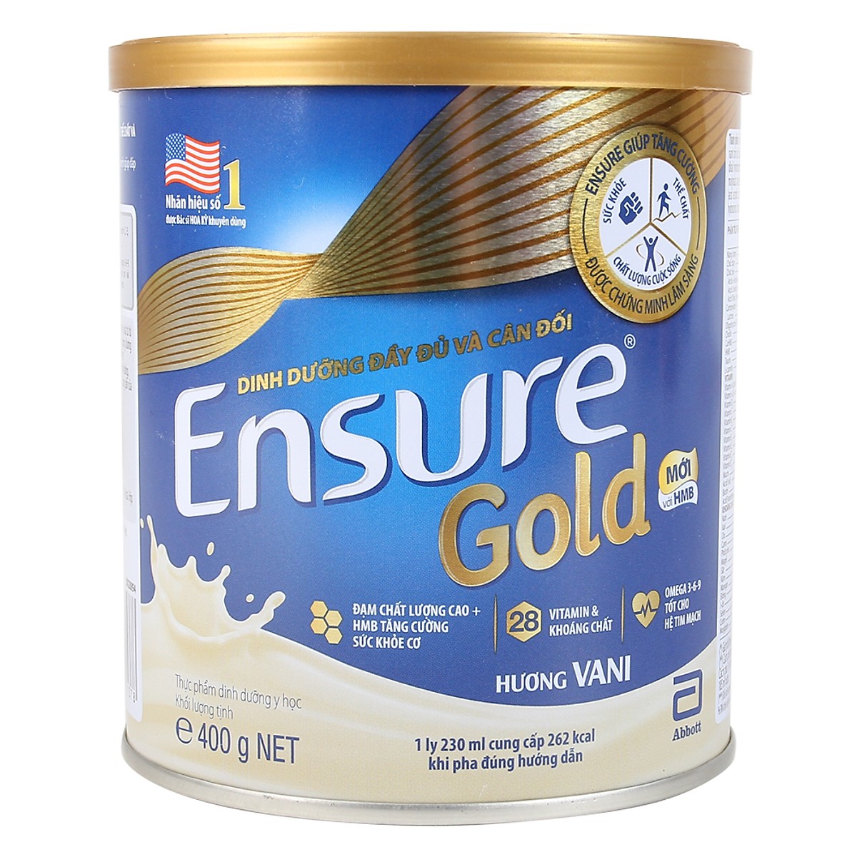 2 Hộp Sữa Bột Ensure Gold Hương Vani (400g)