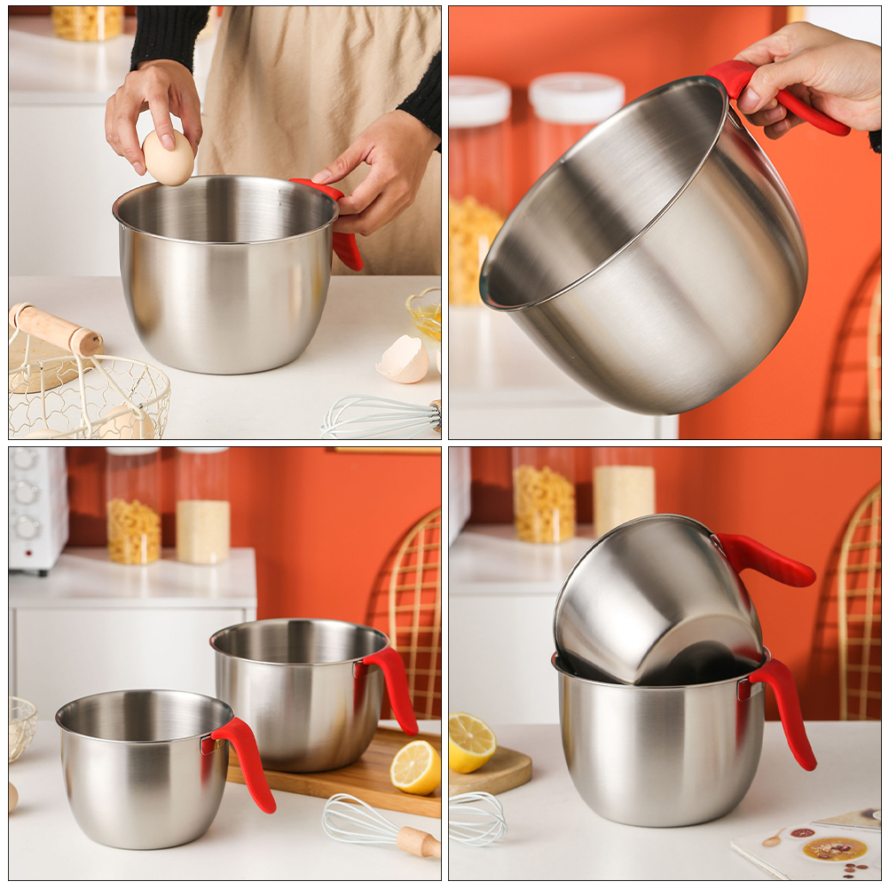 1 Đồng Hồ Trộn Inox Kem Bát Chức Năng Đánh Bát Có Tay Cầm Cho Nhà Bếp