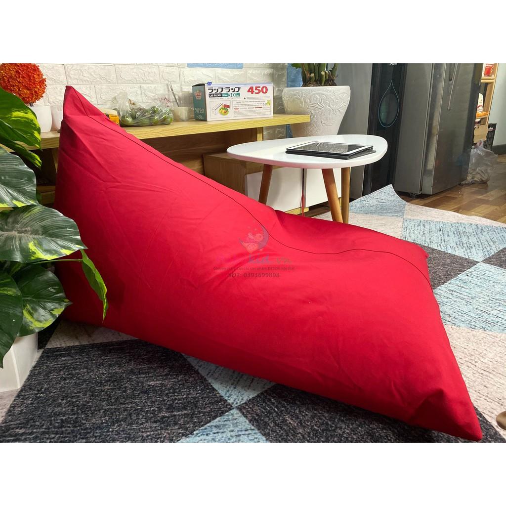 Ghế lười hình thuyền, vải thô chun xịn co giãn, size 120cm, 2 lớp, có xốp