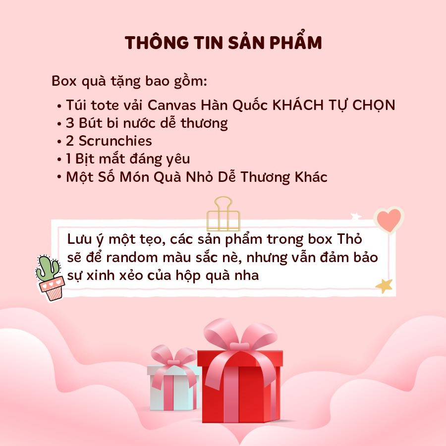 Quà tặng Túi Tote, Túi Vải Canvas Cao Cấp và Phụ Kiện Xinh Thỏ Mập