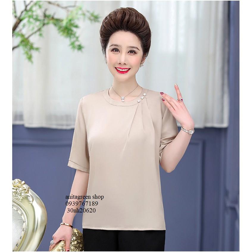 Tk2-0620ÁO KIỂU TRUNG NIÊN NÚT CHUỖI