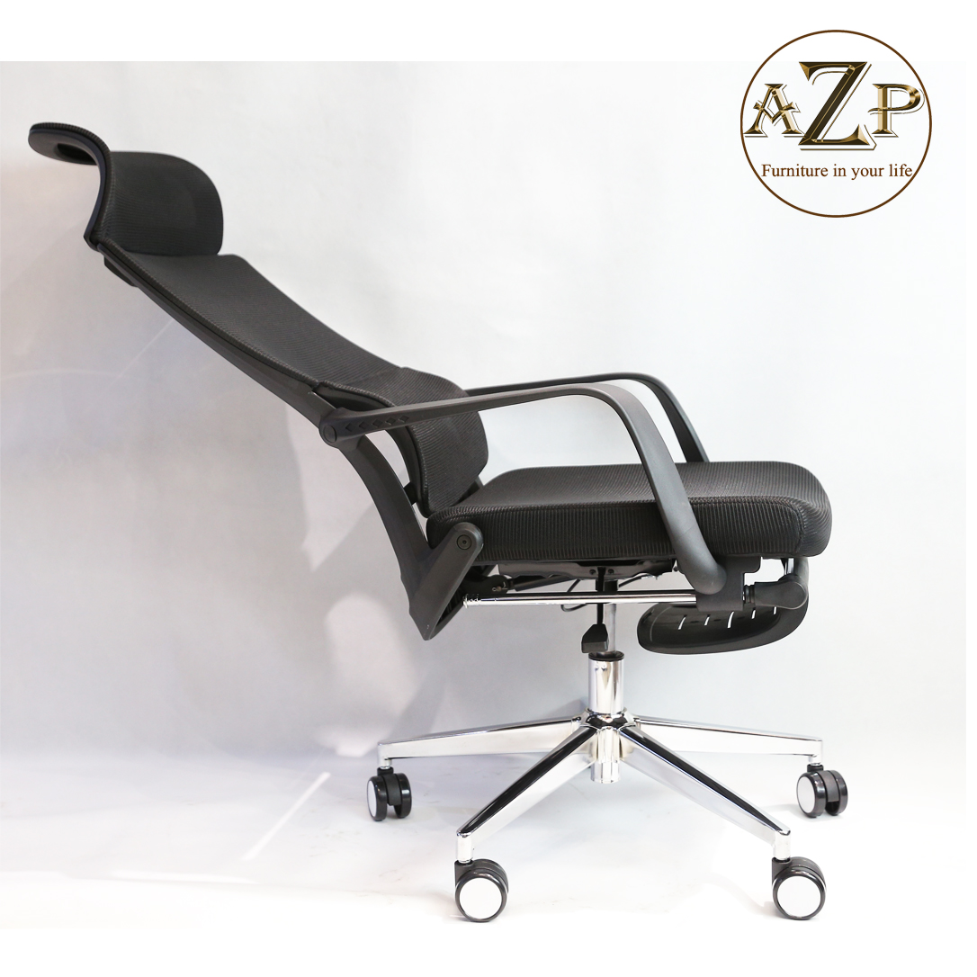 Siêu Phẩm Độc Quyền Ghế Thông Minh Dành cho Sếp, Ghế Giám Đốc, Ghế Văn Phòng AZP FURNITURE Ergonomic AZP-9742-DEN Ngả Nằm kèm Gác Chân