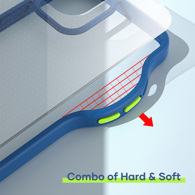 Ốp lưng trong suốt cho iPhone 12 Pro trang bị viền silicon chống sốc bảo vệ 720 độ Hiệu Rock Guard Pro - Hàng nhập khẩu