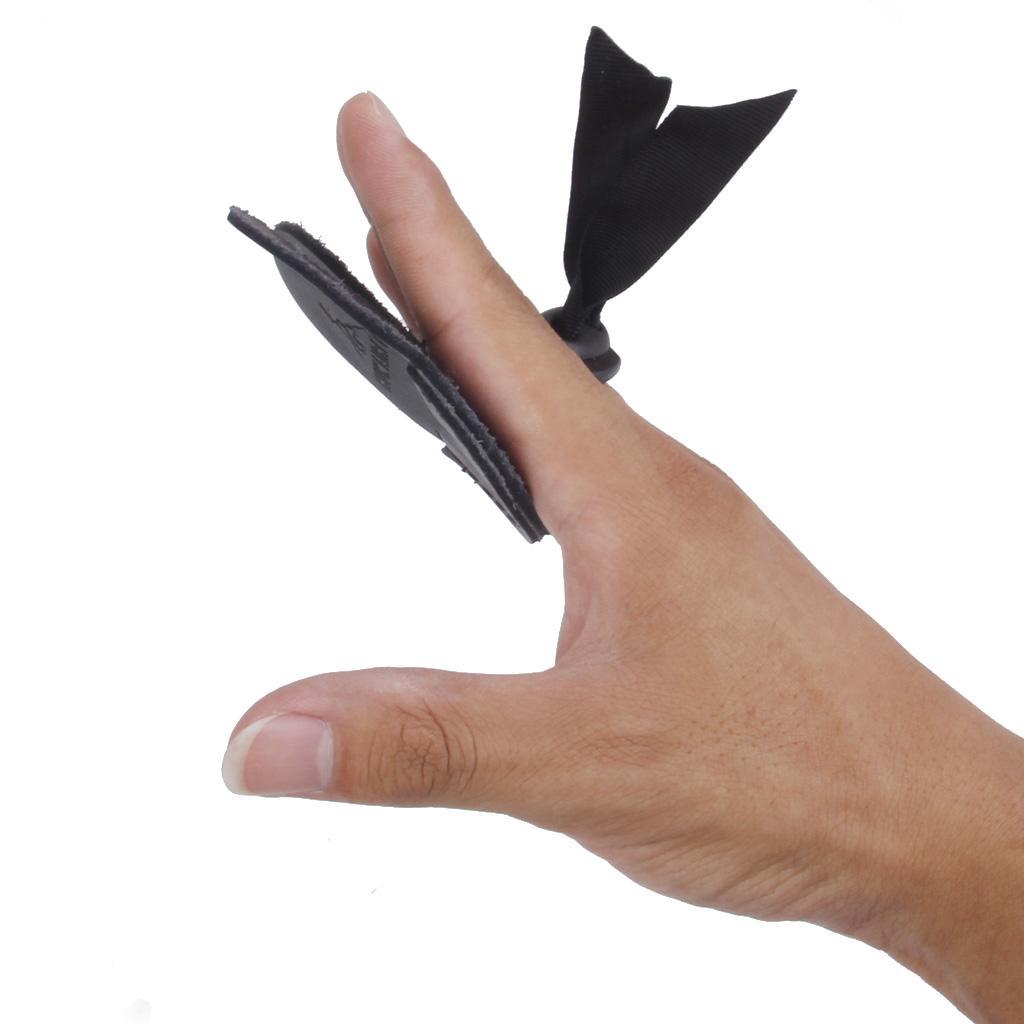 3-4pack Magideal Cow Leather Protection Finger Tab Shooting Archery Glove Black