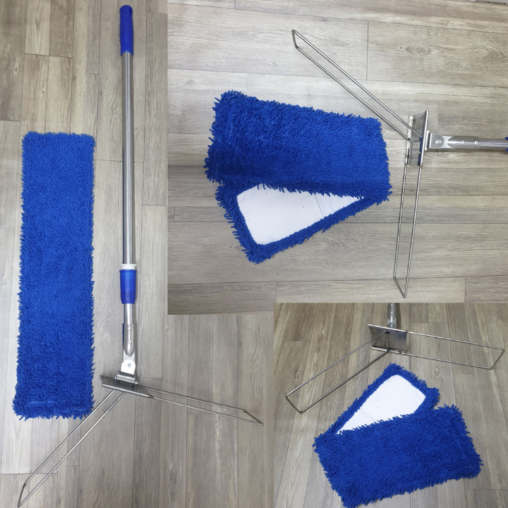 Cây lau nhà san hô 60cm cây lau sàn công nghiệp sợi microfiber siêu sạch siêu thấm hút cho trường học bệnh viện...