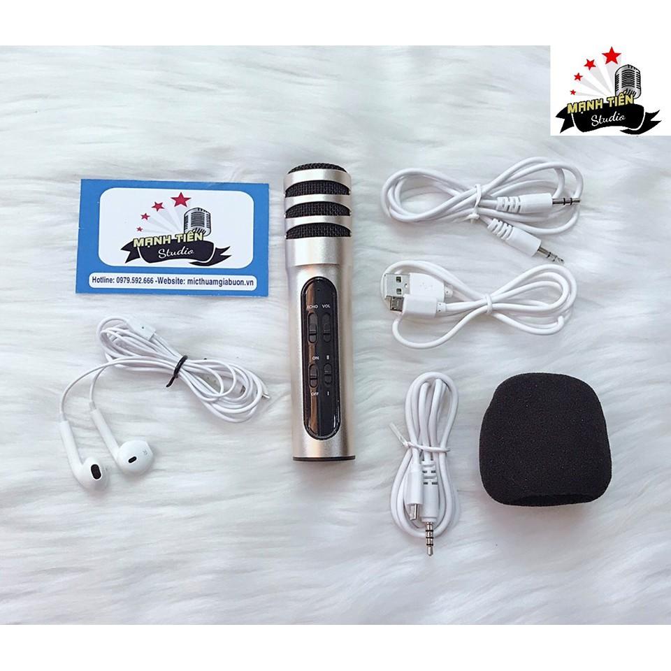 [Giá Sỉ Kèm Video] MICRO C7 Loại Xịn đủ phụ kiện Thu Âm Hát Karaoke Livestream 3 in 1