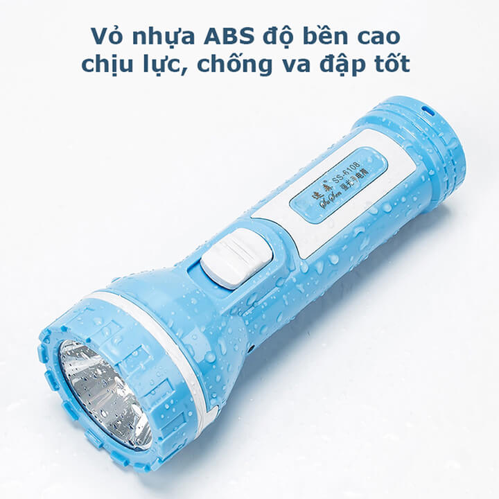 Đèn pin cầm tay siêu sáng 2 chế độ, pin trâu, đèn pin Led cầm tay chiếu xa cho gia đình - SS6108