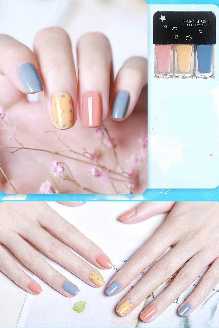 Set 3 lọ sơn móng tay, sơn gel móng tay bóng nhiều màu nail color SM12