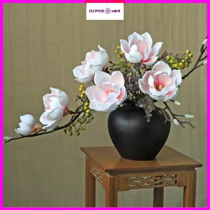 Bình hoa mộc lan xốp 40cm hoa giả cao cấp trang trang trí phòng khách, decor nhà hàng, homestay đẹp đón tết ML-485