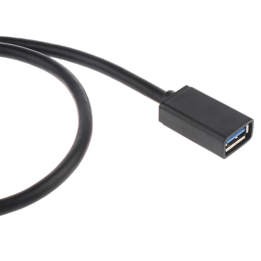 USB 3.0 Type A-Male to A-Female Extender M/F Extension Cable Black 0.5meter