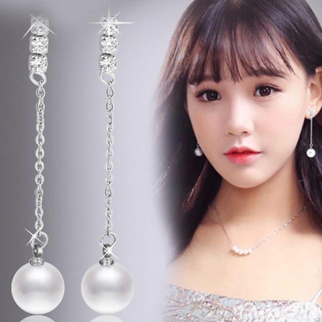 Bông tai inox ngọc 3 xoàn BHBT139