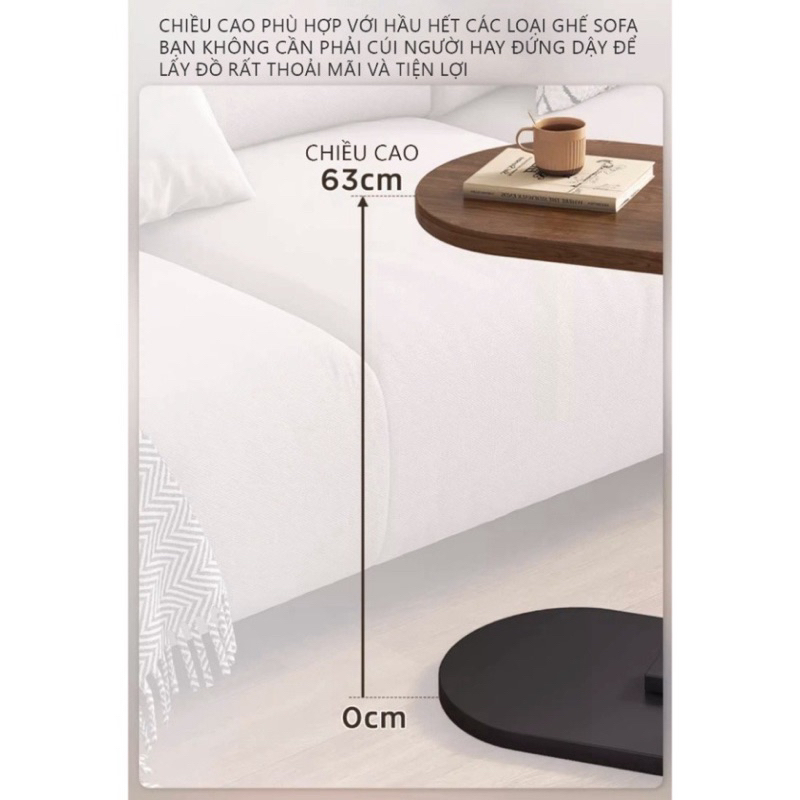 Bàn Trà Cạnh Sofa Khung Sắt Tính Điện Hình Chữ U Kiểu Dáng Hiện Đại AM108