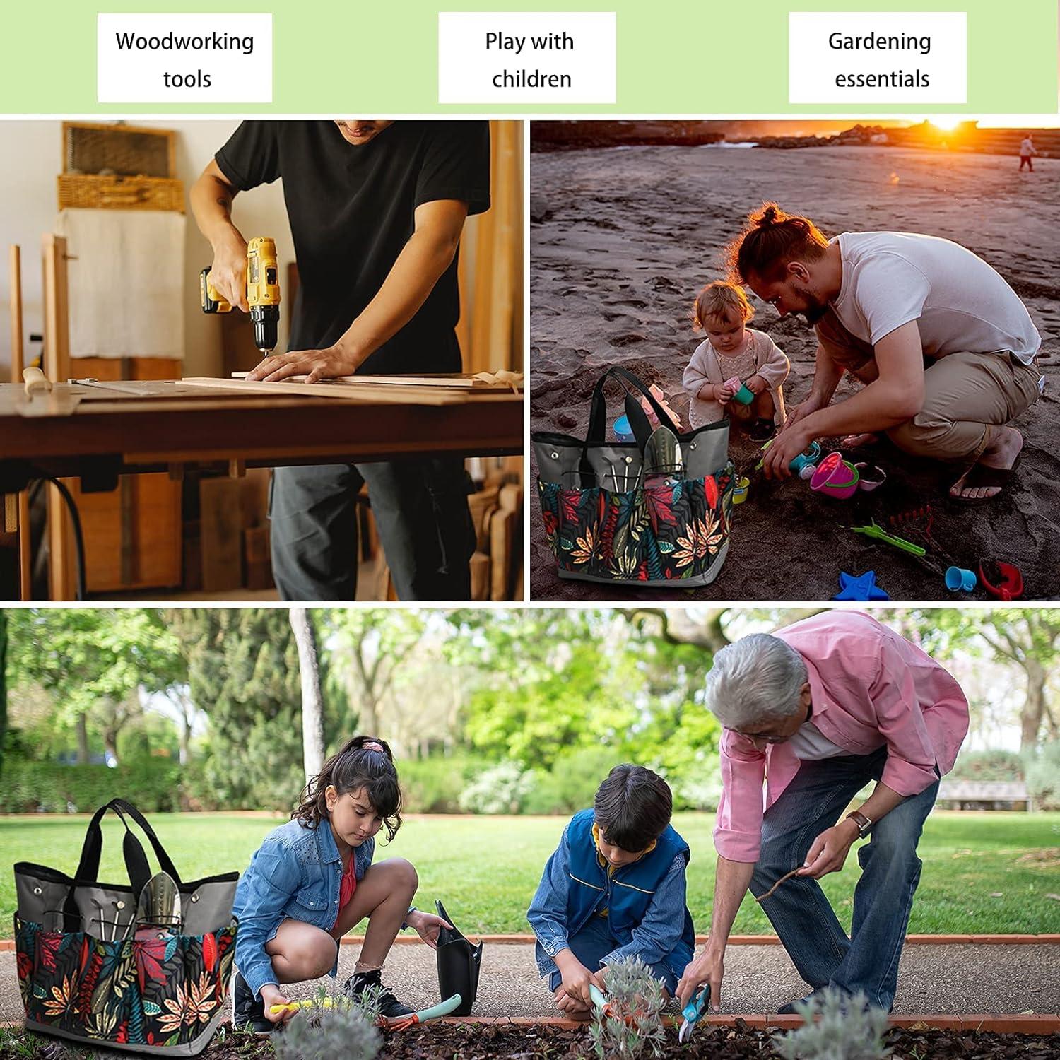 Công cụ làm vườn của phụ nữ Tote - để làm vườn các công cụ kích thước thông thường, vải không thấm nước nặng oxford