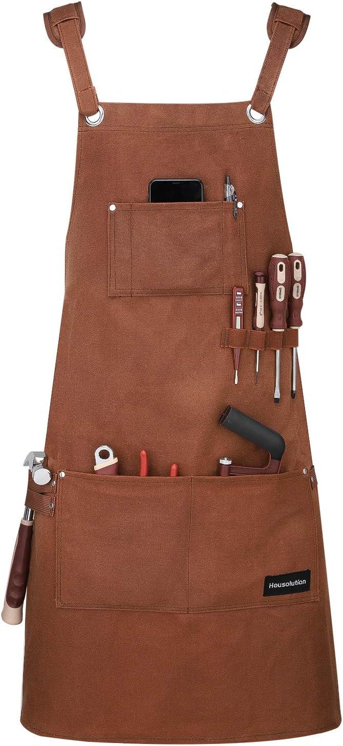 Heavy Duty Oilcloth Đa chức năng chống thấm nước Oilproof Tạp dề màu nâu