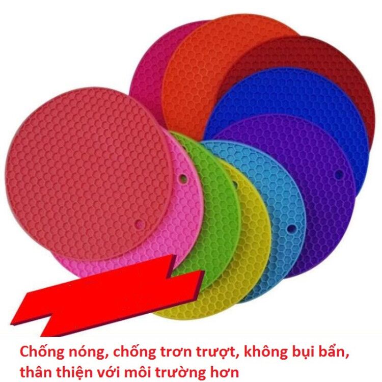 Combo 2 Miếng lốt nồi silicon giao màu ngẫu nhiên