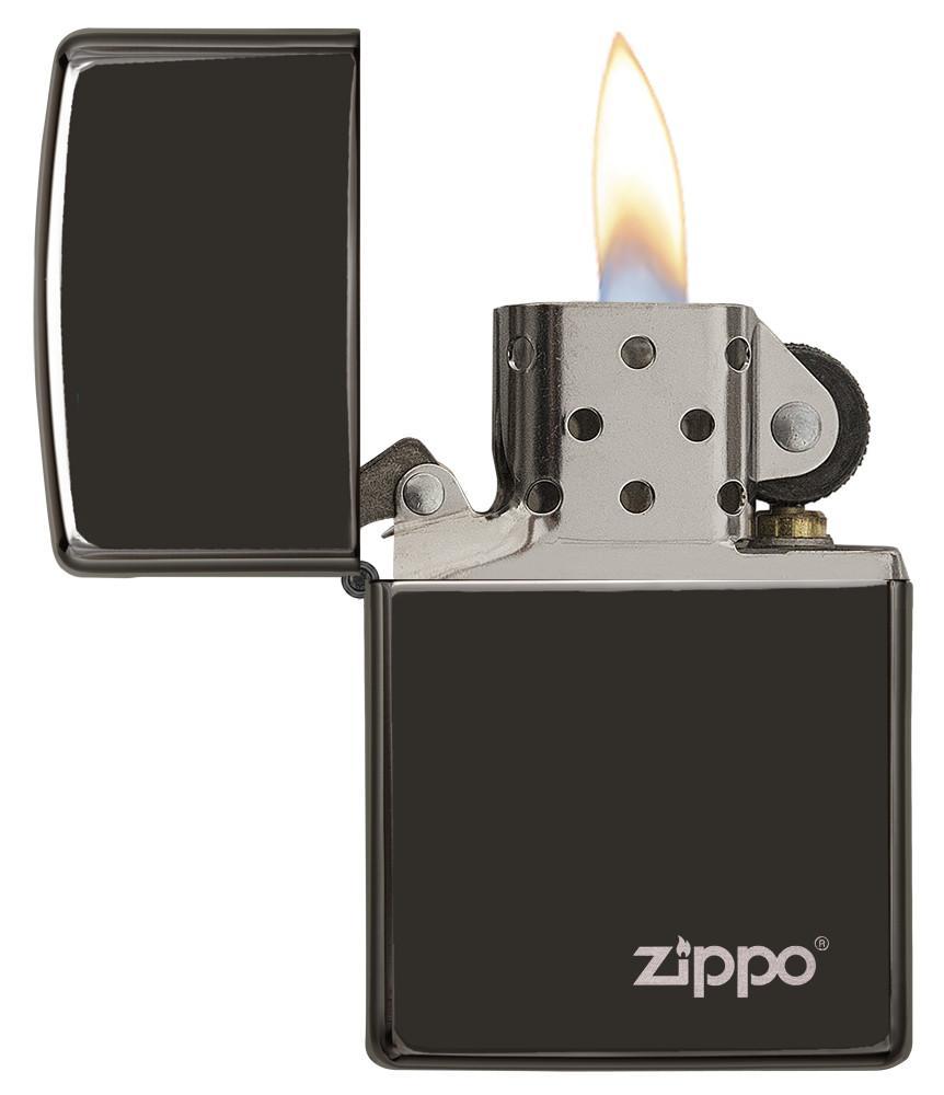 Bật Lửa Zippo Ebony with Zippo Logo 24756ZL