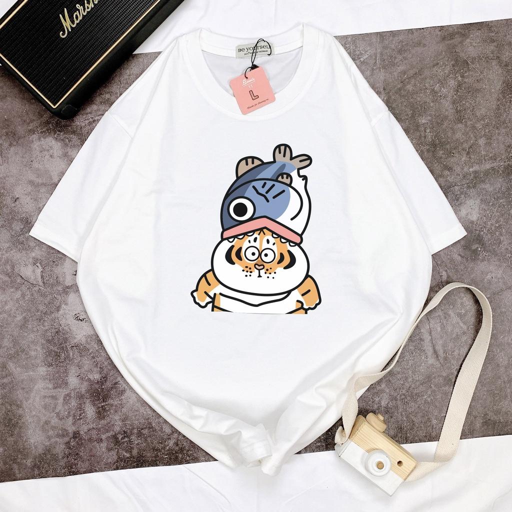 Áo Thun Tay Ngắn Unisex Đủ Size M L XL - CÁ ĂN CỌP 2022