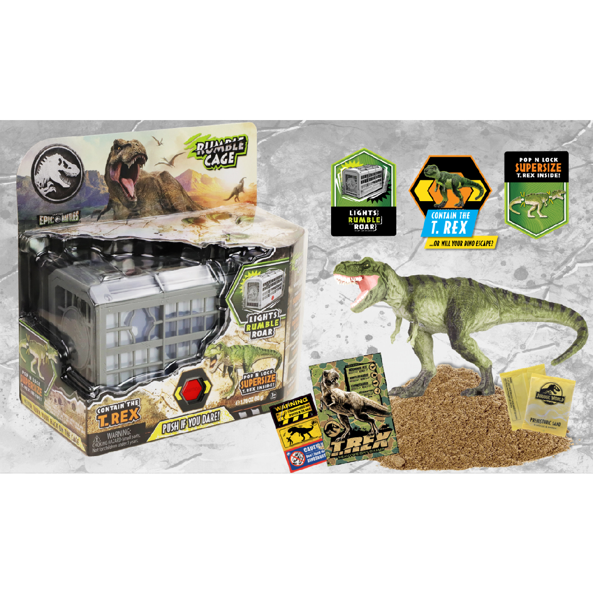 Đồ Chơi Lồng Khủng Long T-Rex Jurassic Có Hiệu Ứng Rung Và Âm Thanh TOY MONSTER T01160