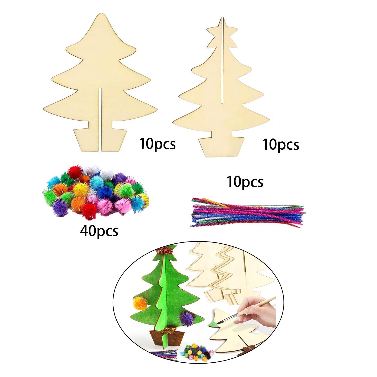 Christmas  Slices Painting Set DIY Paint Set for Holiday Decoration