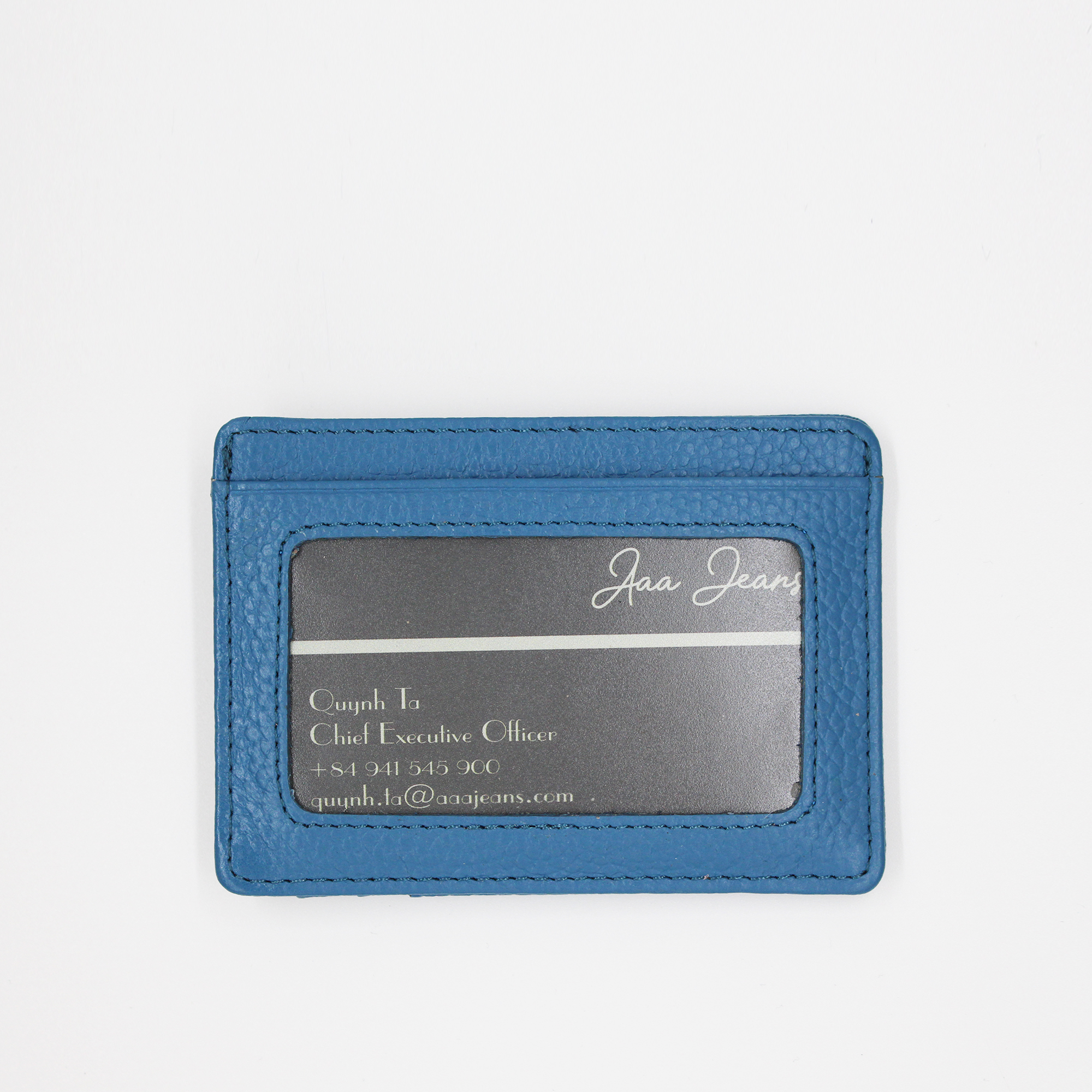 Ví Mini Đựng Thẻ Cardholder Da Thật Cao Cấp Saffiano - Genuine Leather Chống Thấm Nước Unisex Nam Nữ Nhiều Màu AaaJeans