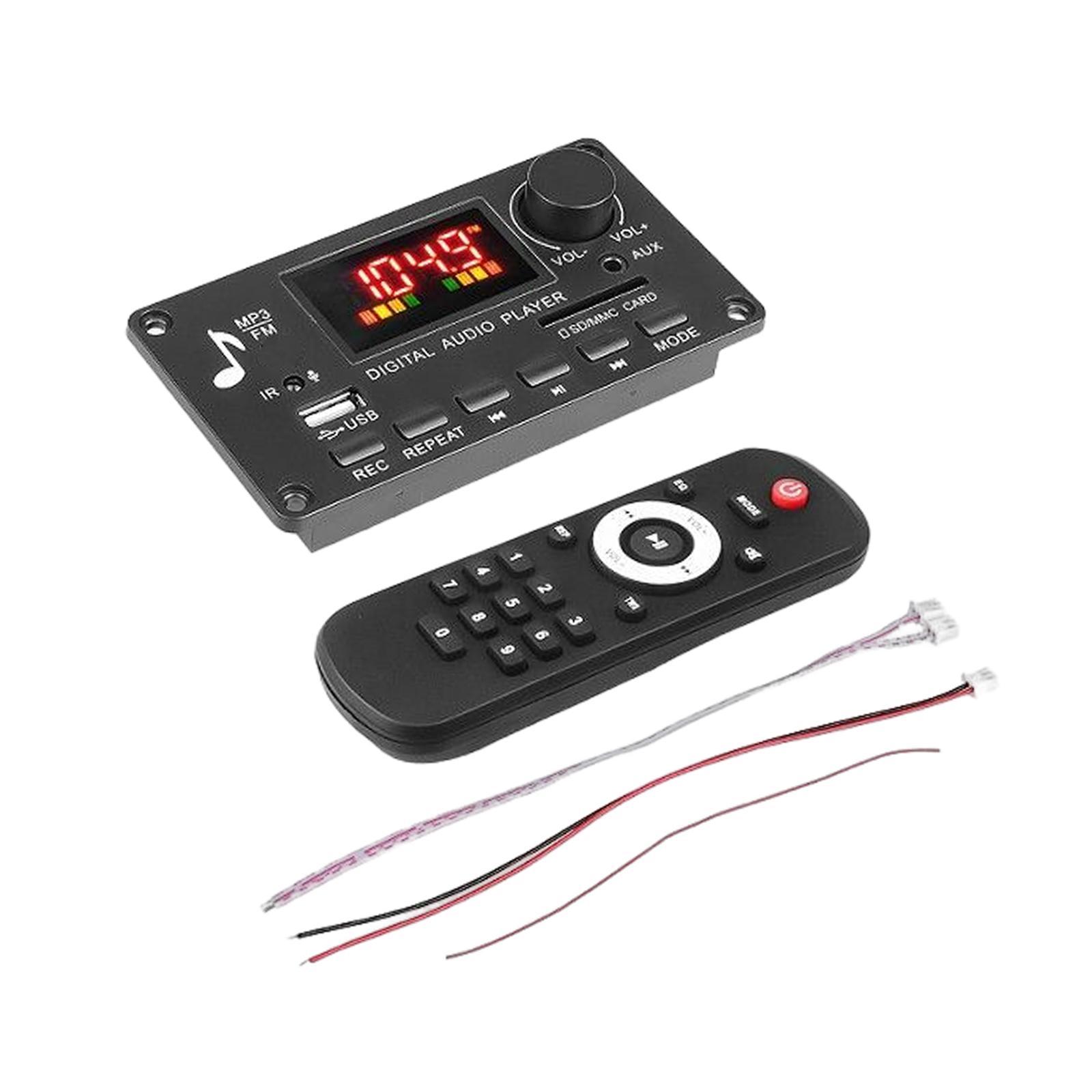 Audio Module USB TF USB FM Car Radio 12V Display Black MP3 Board