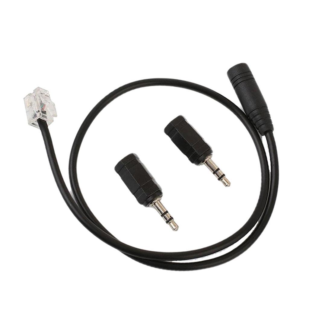 2X  to 3.5mm 2.5mm Plug Cable Connector For Telephone Headsets