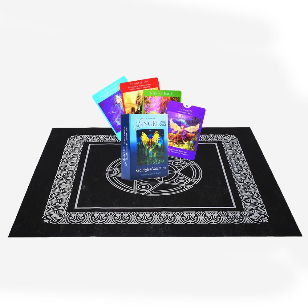 Combo Bộ Bài Bói Tarot Angel Tarot Oracle 78 Card Cao Cấp và Khăn Trải Bàn Tarot
