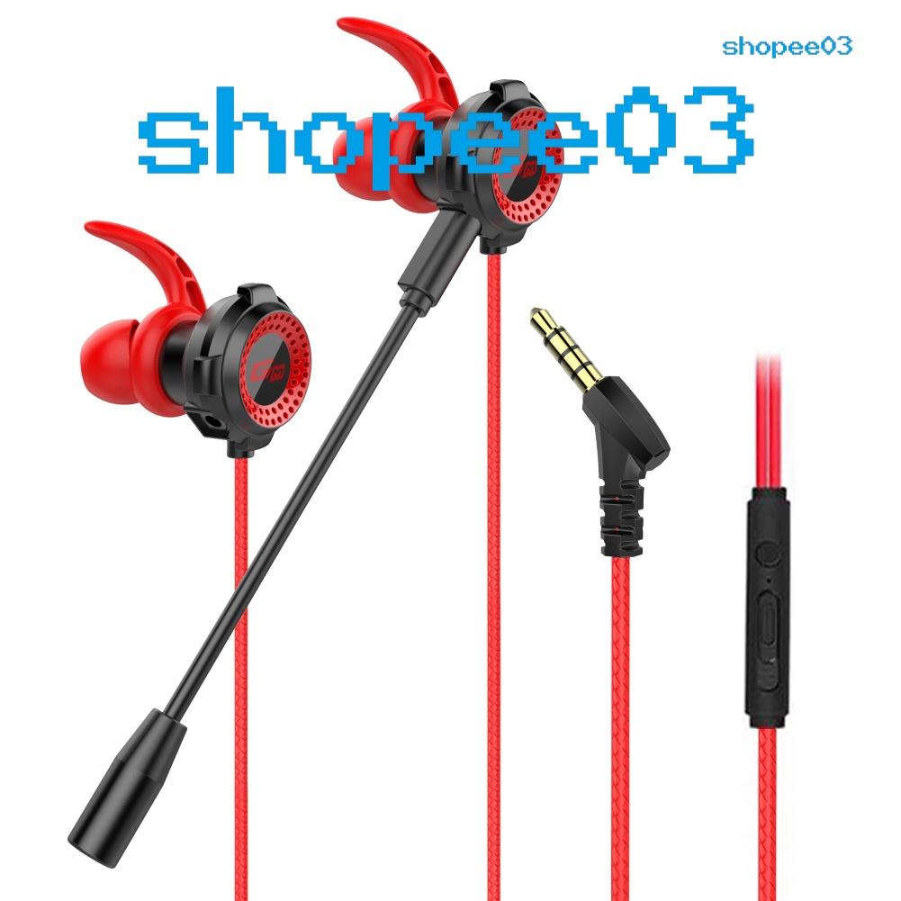 G11-A Universal Wired In-Ear Gaming Earphones with Microphone for Phones/PC