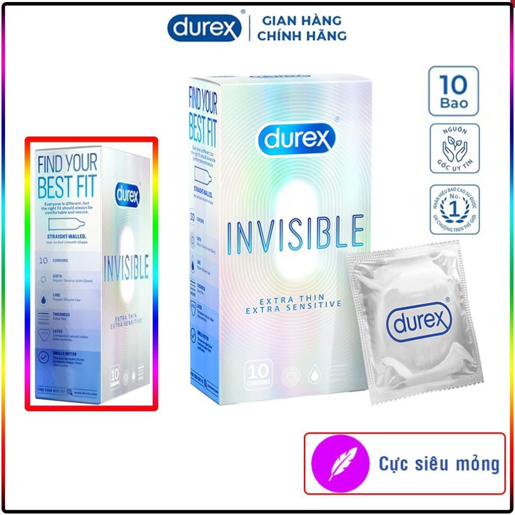 Combo 12 Bao cao su Durex gân gai Pleasuremax + 10 bao cao su siêu mỏng Durex Invisible + Tặng 01 BCS SAGAMI SIÊU MỎNG NHẤT THẾ GIỚI 0.02mm (Che tên sản phẩm)