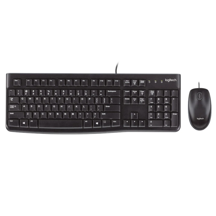 Combo chuột phím có dây Logitech MK120 - Hàng chính hãng