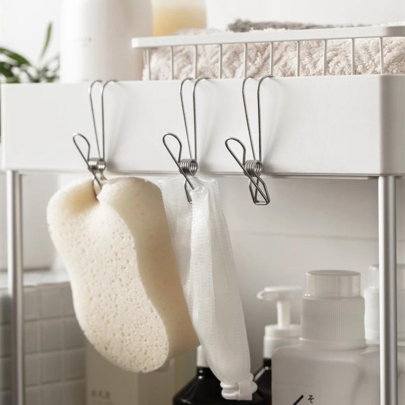 Kẹp thép không gỉ treo đồ dùng đa năng tiện lợi cho gia đình